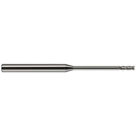 Harvey Tool 3/64 Cutter dia x 0.141 in. Length of Cut x 0.71 in. Reach Carbide Square End Mill, 4 Flutes 838647